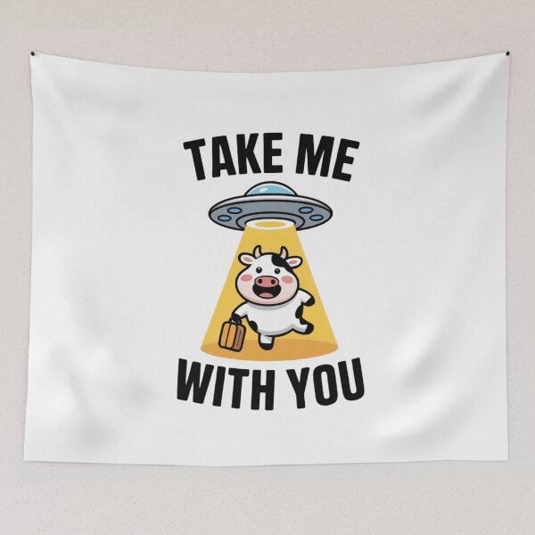 Item preview, Take Me With You UFO Meme Funny End of The World Gift designed and sold by Mr-wow.