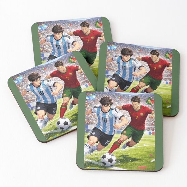 Item preview, Anime Football Legends Clash Argentina vs Portugal Dynamic Match Art designed and sold by digitalbob60.