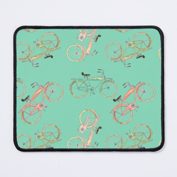Item preview, Watercolored Vintage Beach Cruiser on Mint Green Background  designed and sold by PD-Coastal.