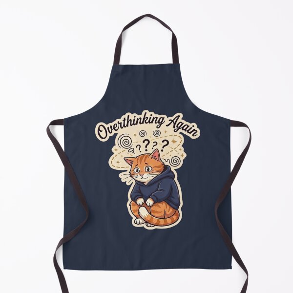Item preview, Overthinking Again Cute Cat Anxiety Meme Funny Introvert Cat Design designed and sold by MoonVibe-studio.