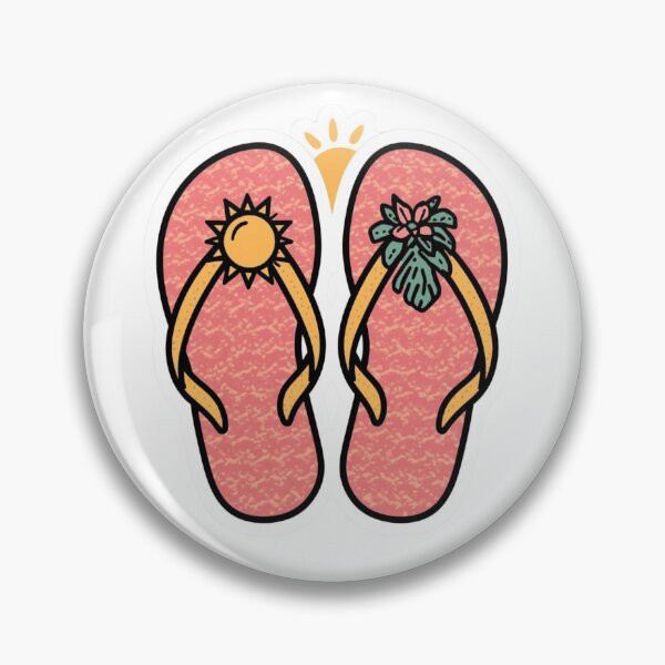 Item preview, Cute Kawaii Retro Flip Flops Tropical Summer Sticker designed and sold by funnyshop222.