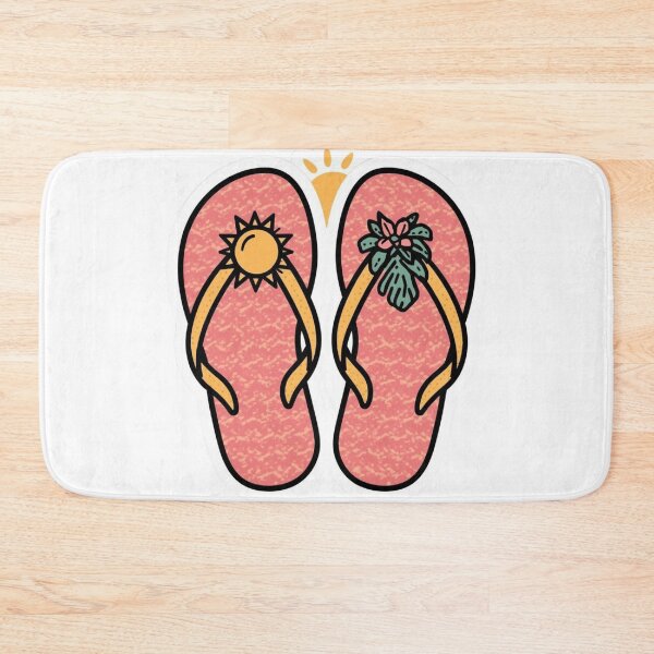 Item preview, Cute Kawaii Retro Flip Flops Tropical Summer Sticker designed and sold by funnyshop222.