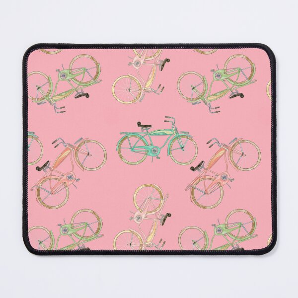 Item preview, Watercolored Vintage Beach Cruiser on Pastel Pink Background  designed and sold by PD-Coastal.