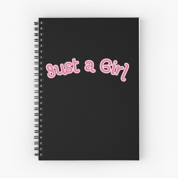 Item preview, Just a Girl – Minimal Pastel on Black Typography  designed and sold by KleanGirlAesthetics.