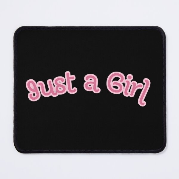 Item preview, Just a Girl – Minimal Pastel on Black Typography  designed and sold by KleanGirlAesthetics.