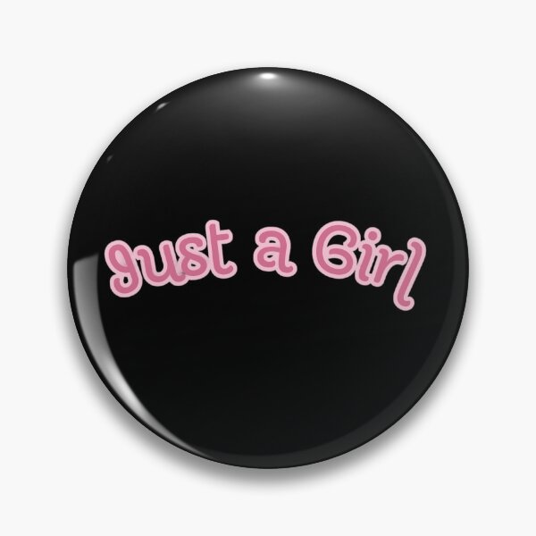 Item preview, Just a Girl – Minimal Pastel on Black Typography  designed and sold by KleanGirlAesthetics.
