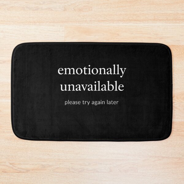 Item preview, Emotionally unavailable quote minimalist typography designed and sold by Soulvember.