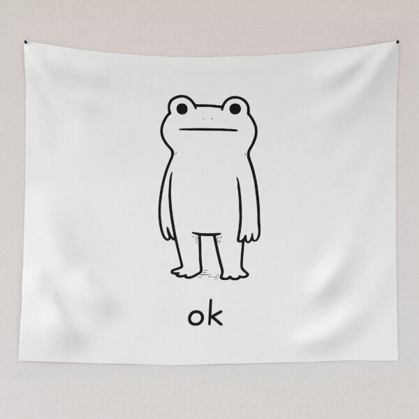 Item preview, Ok Frog Minimalist Cute Animal designed and sold by WickerHollow.