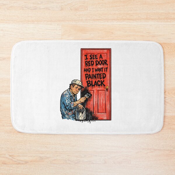 Item preview, Paint It Black Rolling Stones Parody – Sad Man Painting Red Door - Retro Design designed and sold by Donsean22.
