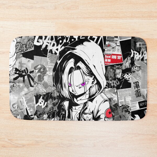 Item preview, Urban Rebel Anime Girl – Black & White Street Art Aesthetic Hoodie Character designed and sold by Dyan4.