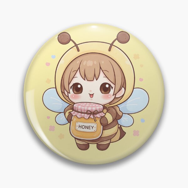 Item preview, Kawaii Chibi Bee with Honey Jar designed and sold by EsenciaZen.