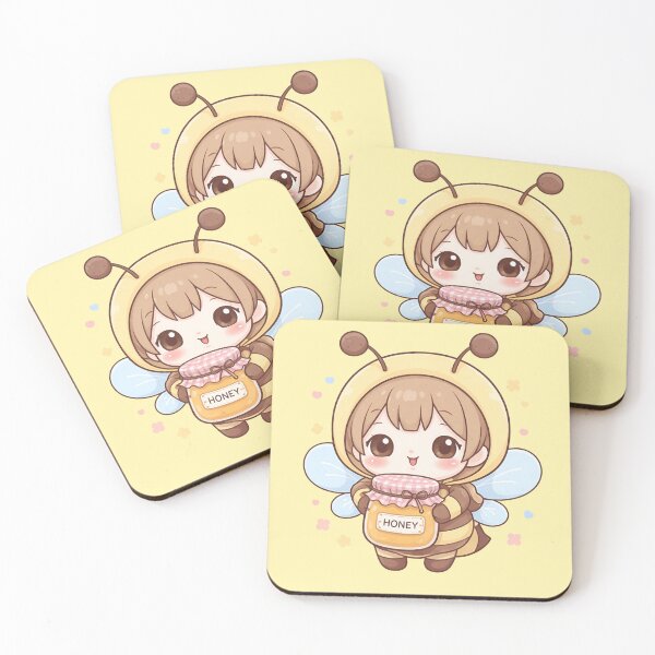 Item preview, Kawaii Chibi Bee with Honey Jar designed and sold by EsenciaZen.