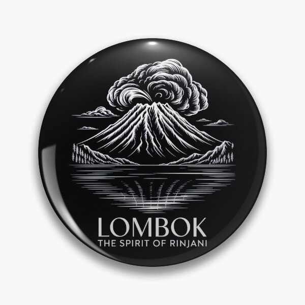Item preview, Lombok Rinjani Volcano – Minimalist Eruption Art, Indonesia Travel & Nature Design designed and sold by maseno.