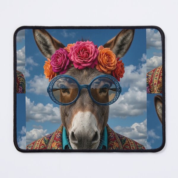 Item preview, Boho Donkey with Flower Crown – Retro Summer Vibes designed and sold by velvetskyco.