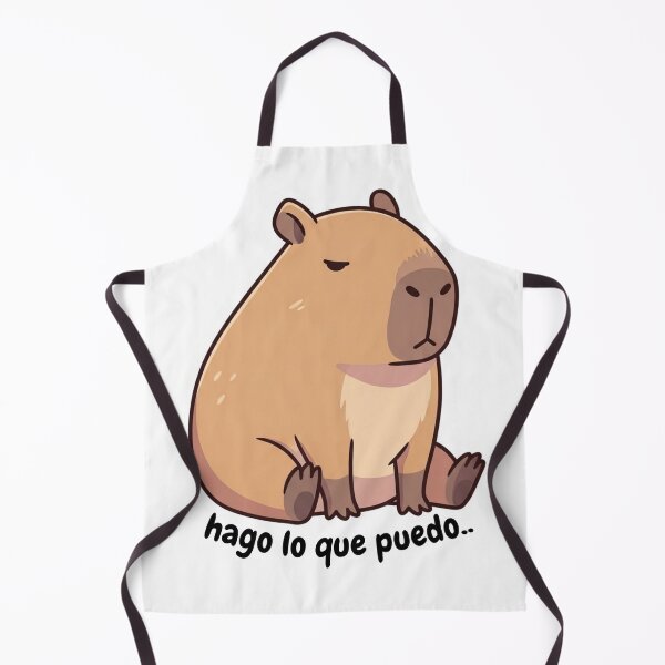 Item preview, Capybara "hago lo que puedo" cute aesthetic sticker designed and sold by itsTinaColman.