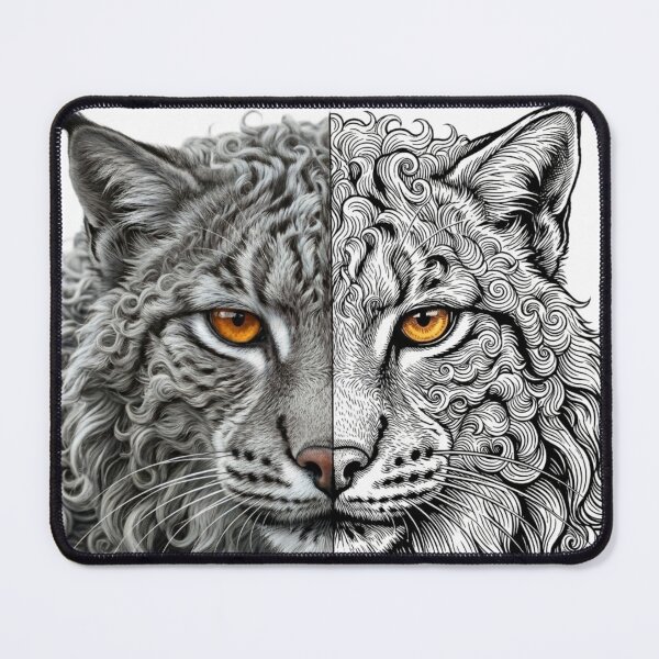Item preview, Realistic Lynx Face Detailed Pencil Sketch Illustration designed and sold by Lura busah.