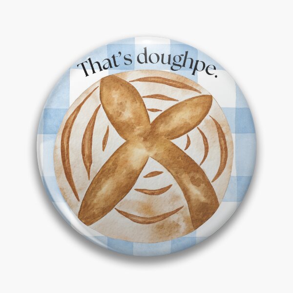 Item preview, That’s Doughpe Bread Pun Sticker | Funny Bread Face | Cute Bakery Humor Watercolor designed and sold by ninainanutshell.