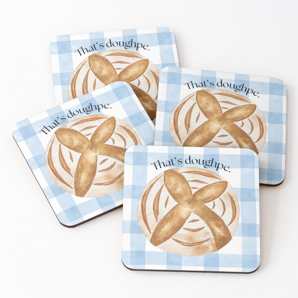 Item preview, That’s Doughpe Bread Pun Sticker | Funny Bread Face | Cute Bakery Humor Watercolor designed and sold by ninainanutshell.