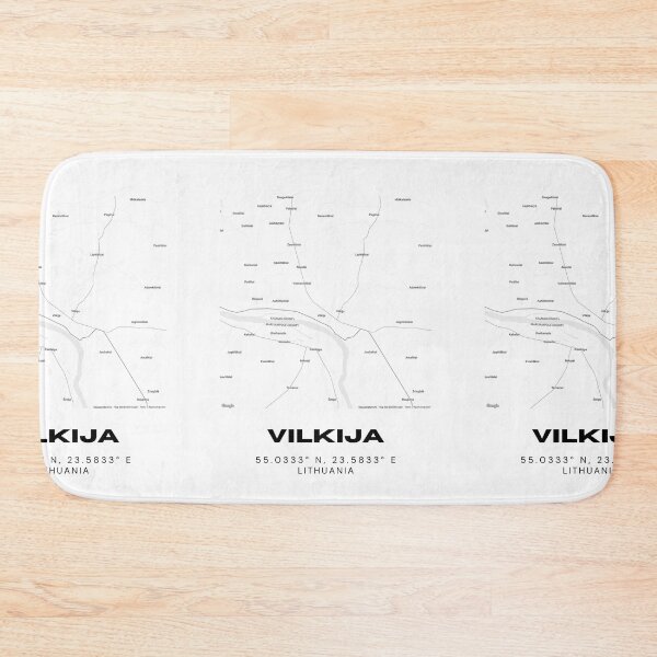 Item preview, Vilkija Lithuania Minimalist Map Poster | Modern City Street Map Art designed and sold by RM-Journey.