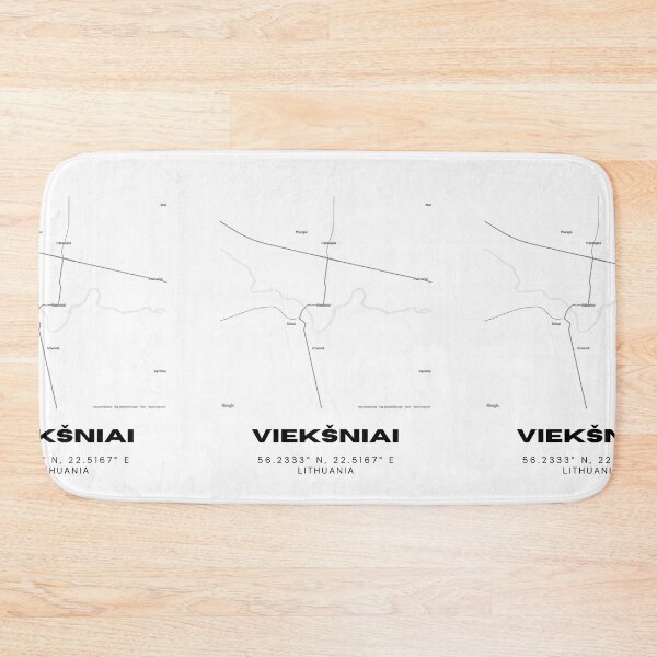 Item preview, Viekšniai Lithuania Minimalist Map Print | Contemporary City Map Poster designed and sold by RM-Journey.