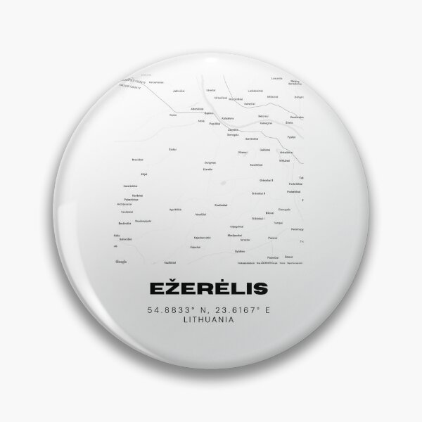 Item preview, Ežerėlis Lithuania Minimalist Map Art | Clean City Street Map Poster designed and sold by RM-Journey.