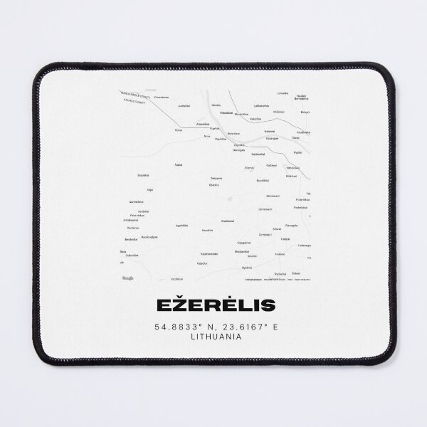 Item preview, Ežerėlis Lithuania Minimalist Map Art | Clean City Street Map Poster designed and sold by RM-Journey.