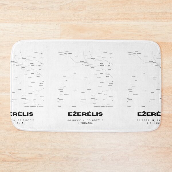 Item preview, Ežerėlis Lithuania Minimalist Map Art | Clean City Street Map Poster designed and sold by RM-Journey.