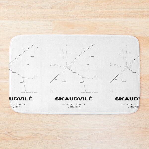 Artikelvorschau, Minimalistische Stadtkarte von Skaudvilė, Litauen | Elegante Stadtkarte als Wandbild entworfen und verkauft von RM-Journey.