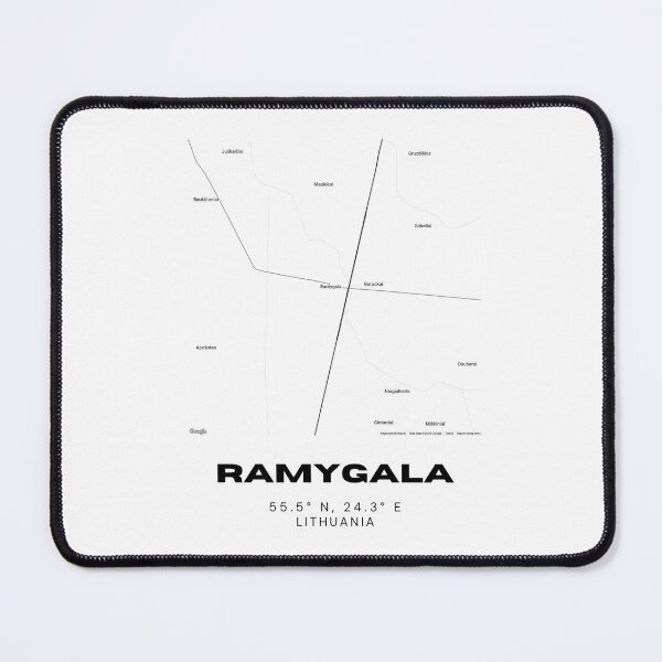 Item preview, Ramygala Lithuania Minimalist Map Art | Modern City Layout Poster designed and sold by RM-Journey.