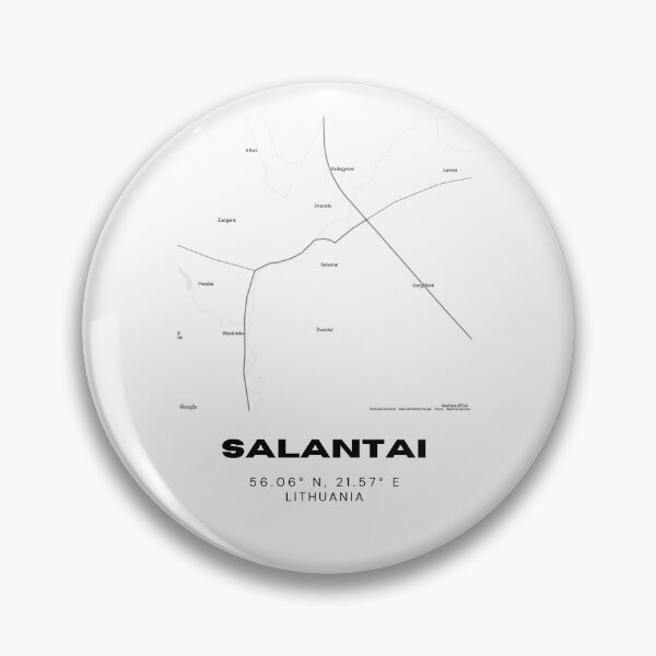 Item preview, Salantai Lithuania Minimalist Map Poster | Clean City Map Design designed and sold by RM-Journey.