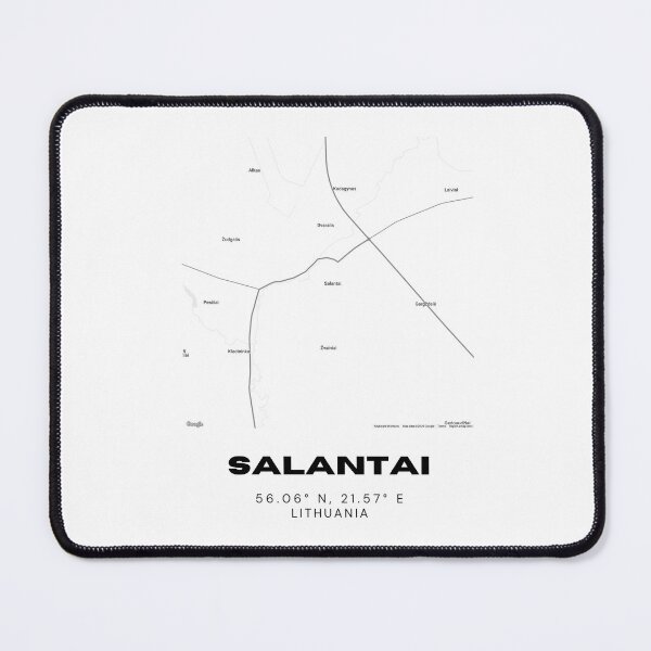 Item preview, Salantai Lithuania Minimalist Map Poster | Clean City Map Design designed and sold by RM-Journey.
