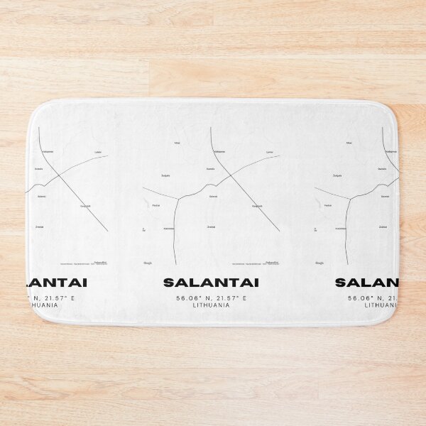 Item preview, Salantai Lithuania Minimalist Map Poster | Clean City Map Design designed and sold by RM-Journey.