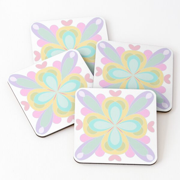 Item preview, Tesela II - Pastel Geometric Floral Pattern designed and sold by Pupy-Preppy-Pop.