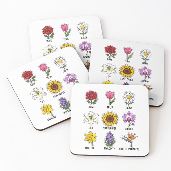 Item preview, Nine Types of Colorful Flowers designed and sold by Rhu Creations.
