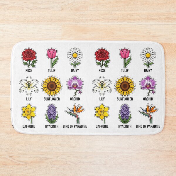 Item preview, Nine Types of Colorful Flowers designed and sold by Rhu Creations.