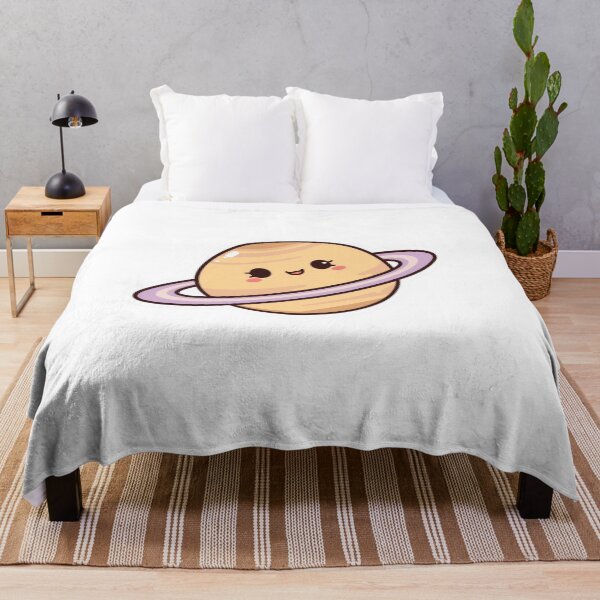 Item preview, Cute Kawaii Smiling Saturn Planet Space Sticker designed and sold by funnyshop222.