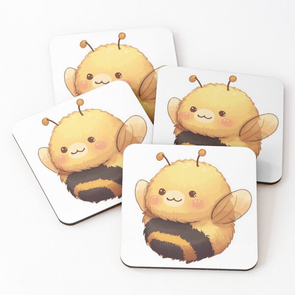 Item preview, Chubby Kawaii Bumblebee Holding Sunflower Sticker designed and sold by MirelaSorescu.