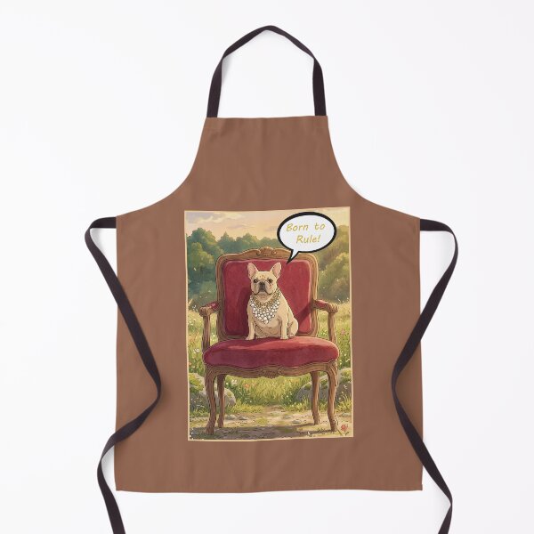 Item preview, Royal French Bulldog on Throne - Born to Rule Quote - Fancy Frenchie Art designed and sold by PetManiaStudio.