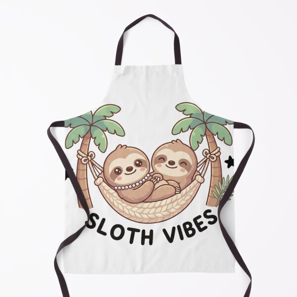 Item preview, Kawaii Sloth Duo Relaxing in Tropical Hammock designed and sold by Wear Sculpt.