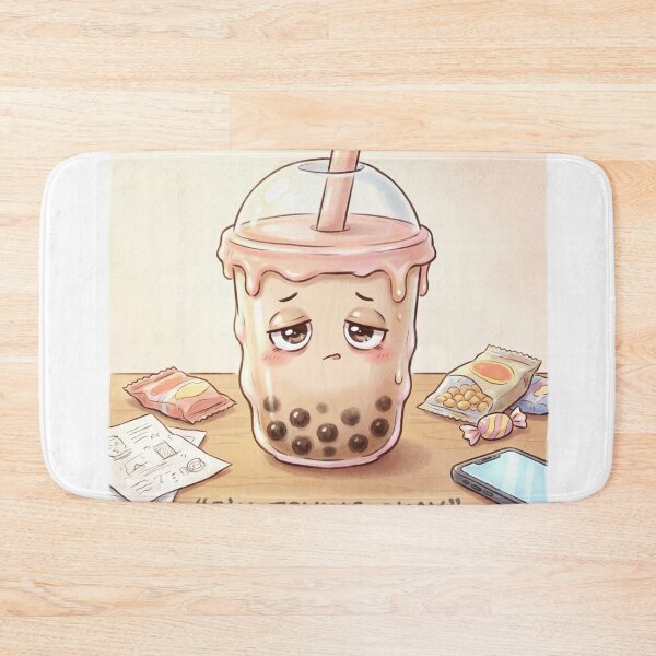 Item preview, Cute Sad Boba Tea Sticker – “I’m Trying Okay” Aesthetic Kawaii Design  designed and sold by ZenGrowth4.