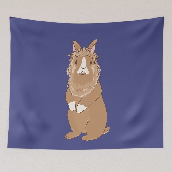 Item preview, Lionhead Rabbit Standing Rabbit Illustration designed and sold by tayaan.