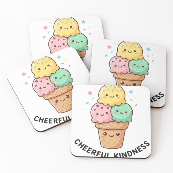 Item preview, Cheerful Kawaii Ice Cream Cone - Sprinkle Kindness designed and sold by Wear Sculpt.