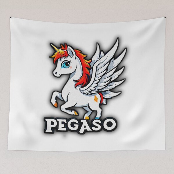 Item preview, Lindo caballo unicornio con escritura PEGASO designed and sold by Giulivo Store Graphic.
