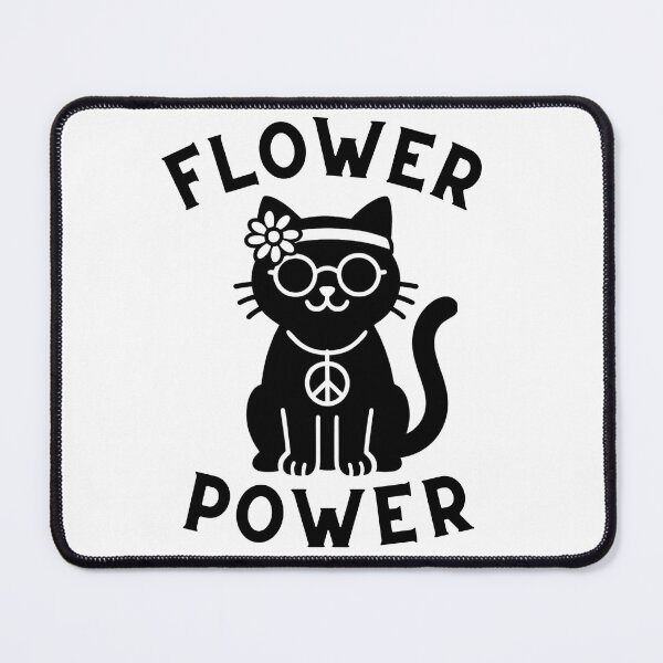 Item preview, Flower Power Hippie Cat designed and sold by HYPNK.