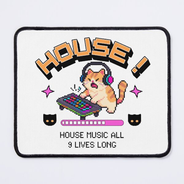 Item preview, HOUSE MUSIC - Dj Rage Kitty (Black) designed and sold by Discothreadz.