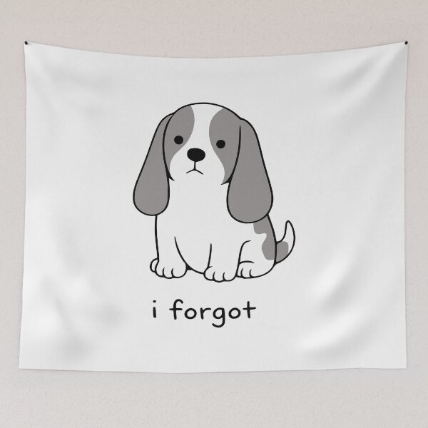 Item preview, I Forgot Basset Hound Cute Dog designed and sold by WickerHollow.