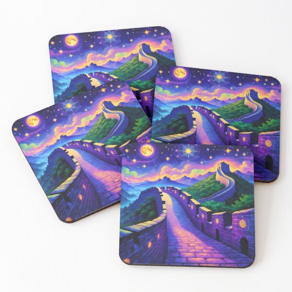 Item preview, Great Wall of China - Psychedelic Landmark Art designed and sold by Lucid Dream Pixel.