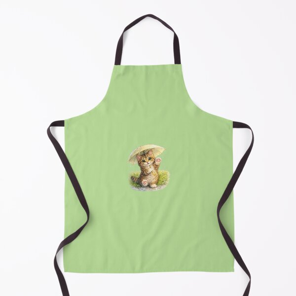 Item preview, cat with umbrella in the rain designed and sold by PasoaPaso2025.