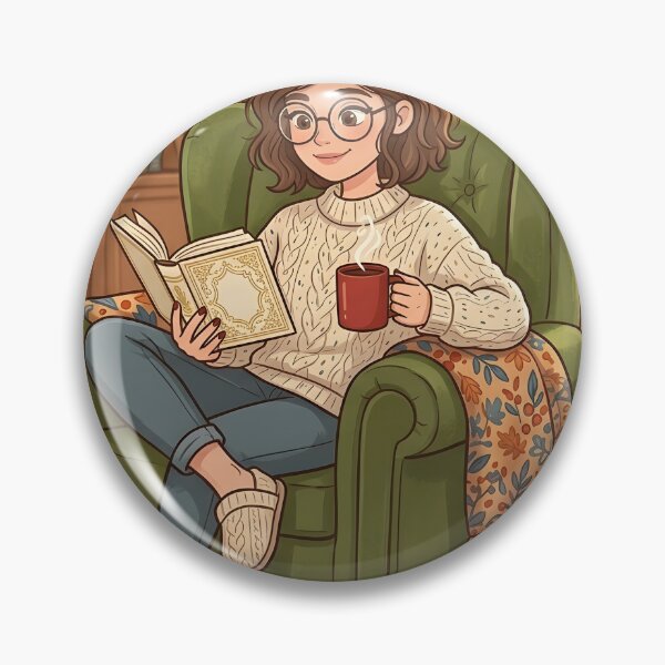 Item preview, Cozy Book Lover Aesthetic Girl!!! - Cozy Girl Book Lover - Girl reading in her cozy reading nook - A cozy paradise for book lovers designed and sold by SoffyLee586.