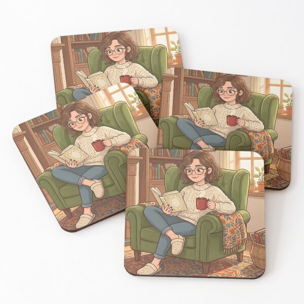 Item preview, Cozy Book Lover Aesthetic Girl!!! - Cozy Girl Book Lover - Girl reading in her cozy reading nook - A cozy paradise for book lovers designed and sold by SoffyLee586.